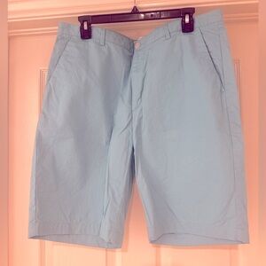 Calvin Klein size 36 with 10in inseam color is Tiffany blue